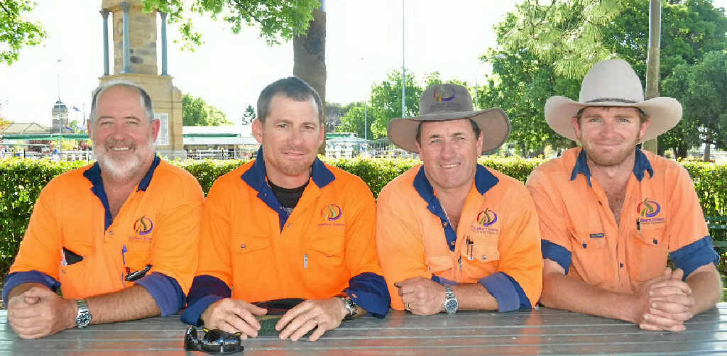 Southern Downs Regional Council staff John Newley, David Webster, Derrick Zwoerner and Kerin Politch.